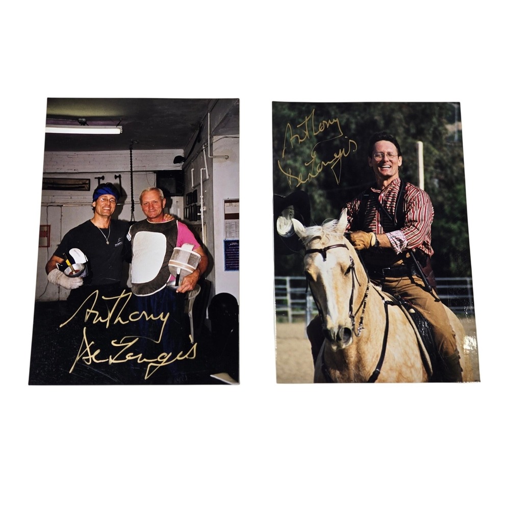 Anthony De Longis Signed Autographed‎ 8x10 Photo Lot of 2 Stuntman Highlander